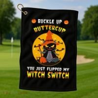 Buckle Up Buttercup You Just Flipped My Switch Golf Towel thumb 1