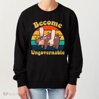 Become Ungovernable Baby Hippo Moo Deng Funny Meme Women's Sweatshirt thumb 0