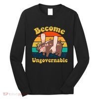 Become Ungovernable Baby Hippo Moo Deng Funny Meme Long Sleeve Shirt thumb 0
