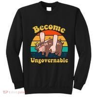 Become Ungovernable Baby Hippo Moo Deng Funny Meme Sweatshirt thumb 0