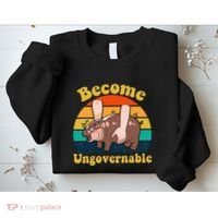 Become Ungovernable Baby Hippo Moo Deng Funny Meme Sweatshirt thumb 2