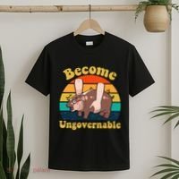 Become Ungovernable Baby Hippo Moo Deng Funny Meme T-Shirt thumb 2