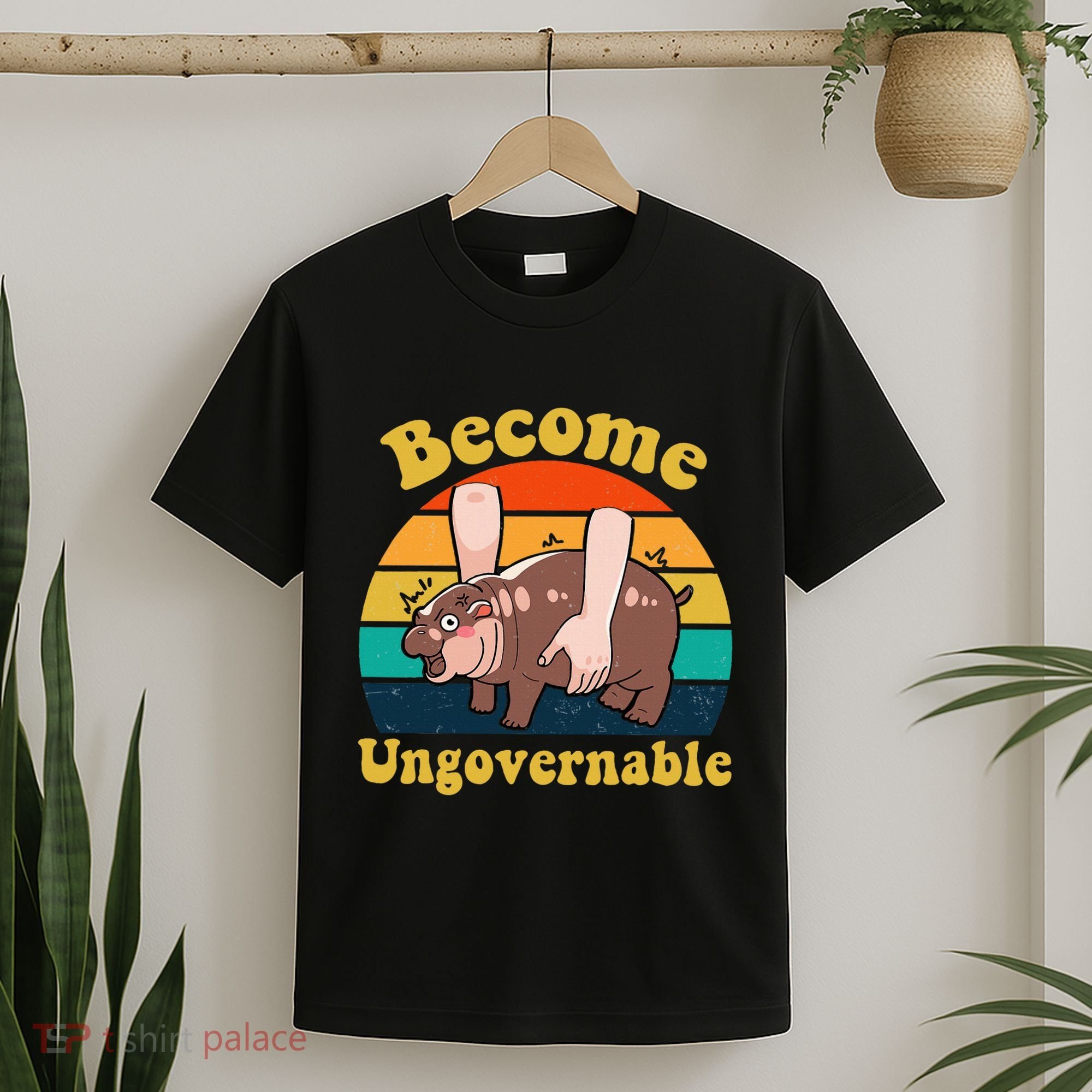 Become Ungovernable Baby Hippo Moo Deng Funny Meme T-Shirt