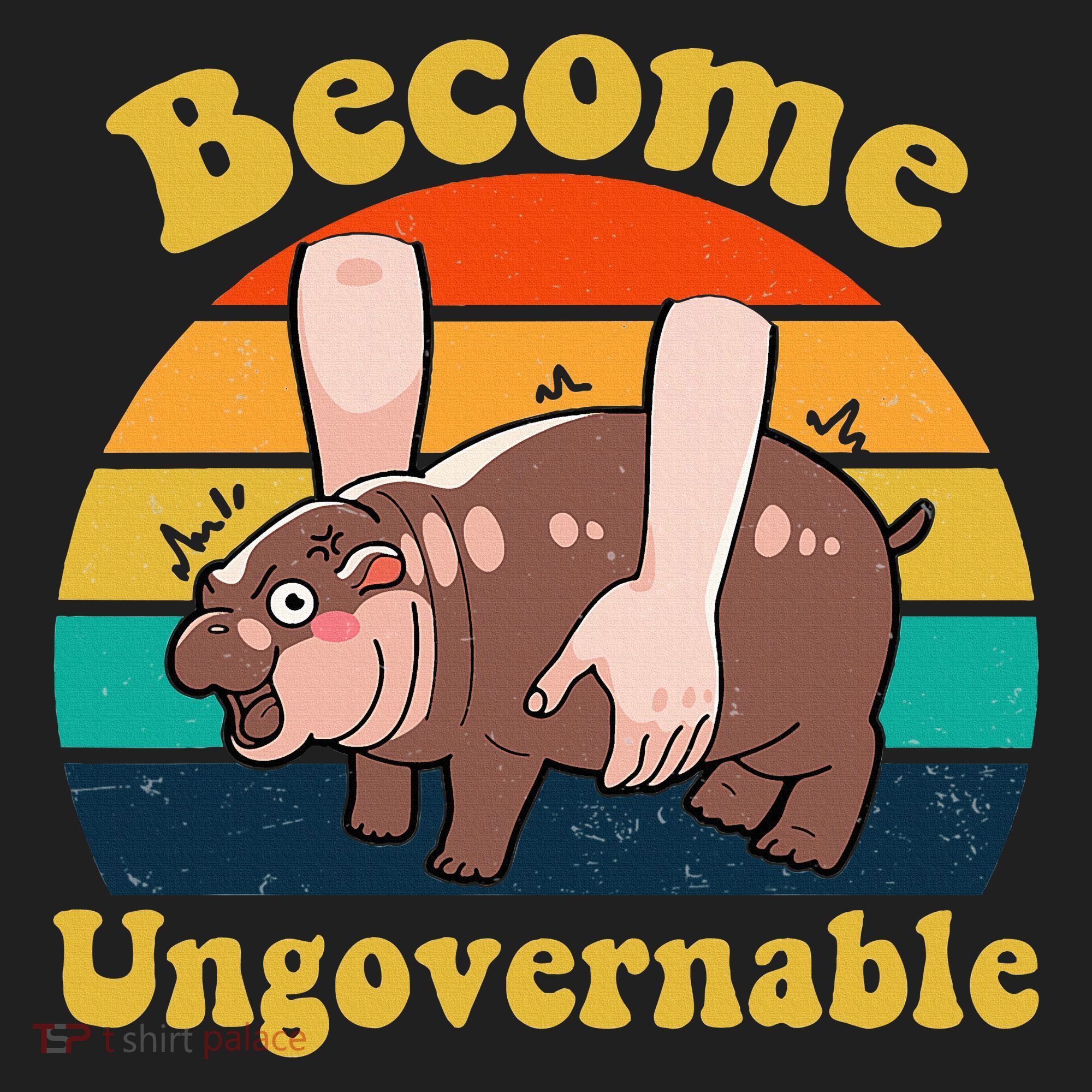 Become Ungovernable Baby Hippo Moo Deng Funny Meme Beanie