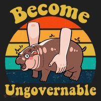 Become Ungovernable Baby Hippo Moo Deng Funny Meme Tumbler thumb 3