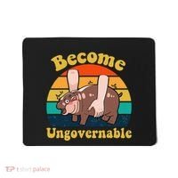 Become Ungovernable Baby Hippo Moo Deng Funny Meme Mousepad thumb 0