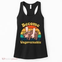 Become Ungovernable Baby Hippo Moo Deng Funny Meme Women's Tank Top thumb 0