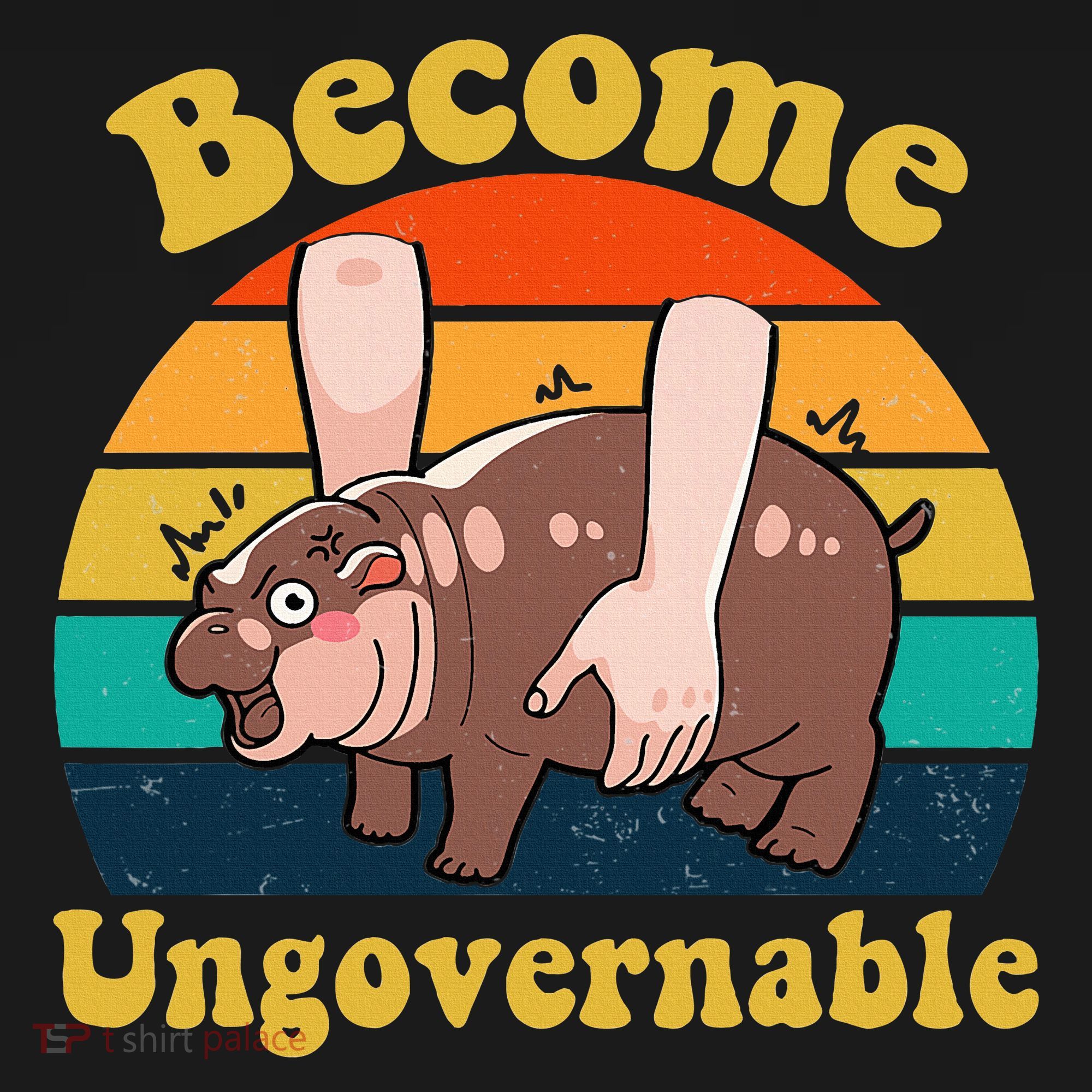 Become Ungovernable Baby Hippo Moo Deng Funny Meme Women's Tank Top