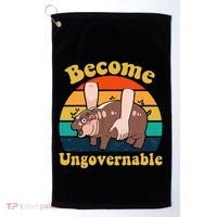 Become Ungovernable Baby Hippo Moo Deng Funny Meme Golf Towel thumb 0