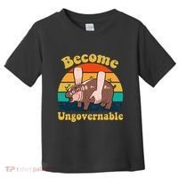 Become Ungovernable Baby Hippo Moo Deng Funny Meme Toddler T-Shirt thumb 0