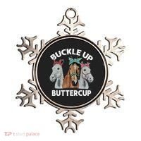 Buckle Up Buttercup Horses Ornament thumb 0