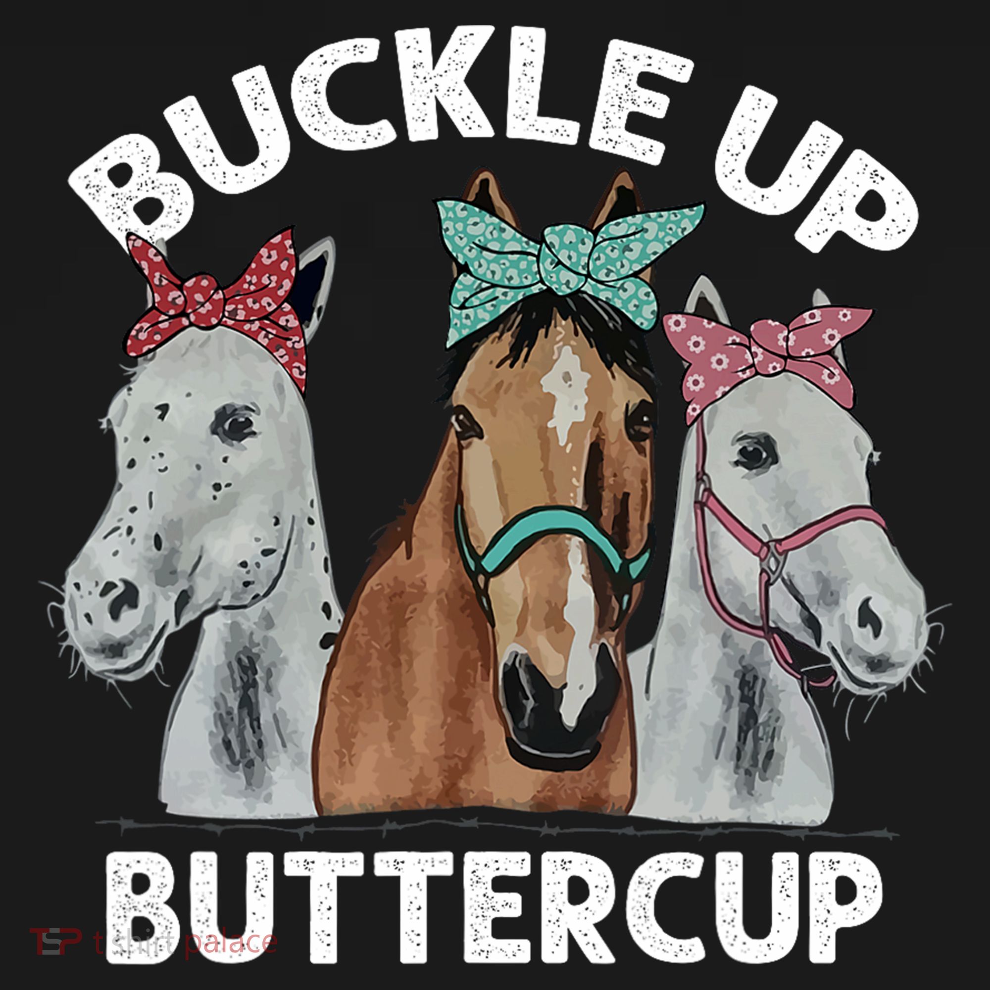 Buckle Up Buttercup Horses Baby Bodysuit