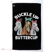 Buckle Up Buttercup Horses Golf Towel thumb 0