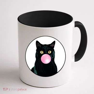 Bubble Cat Coffee Mug back