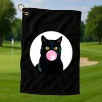 Bubble Cat Golf Towel thumb 1