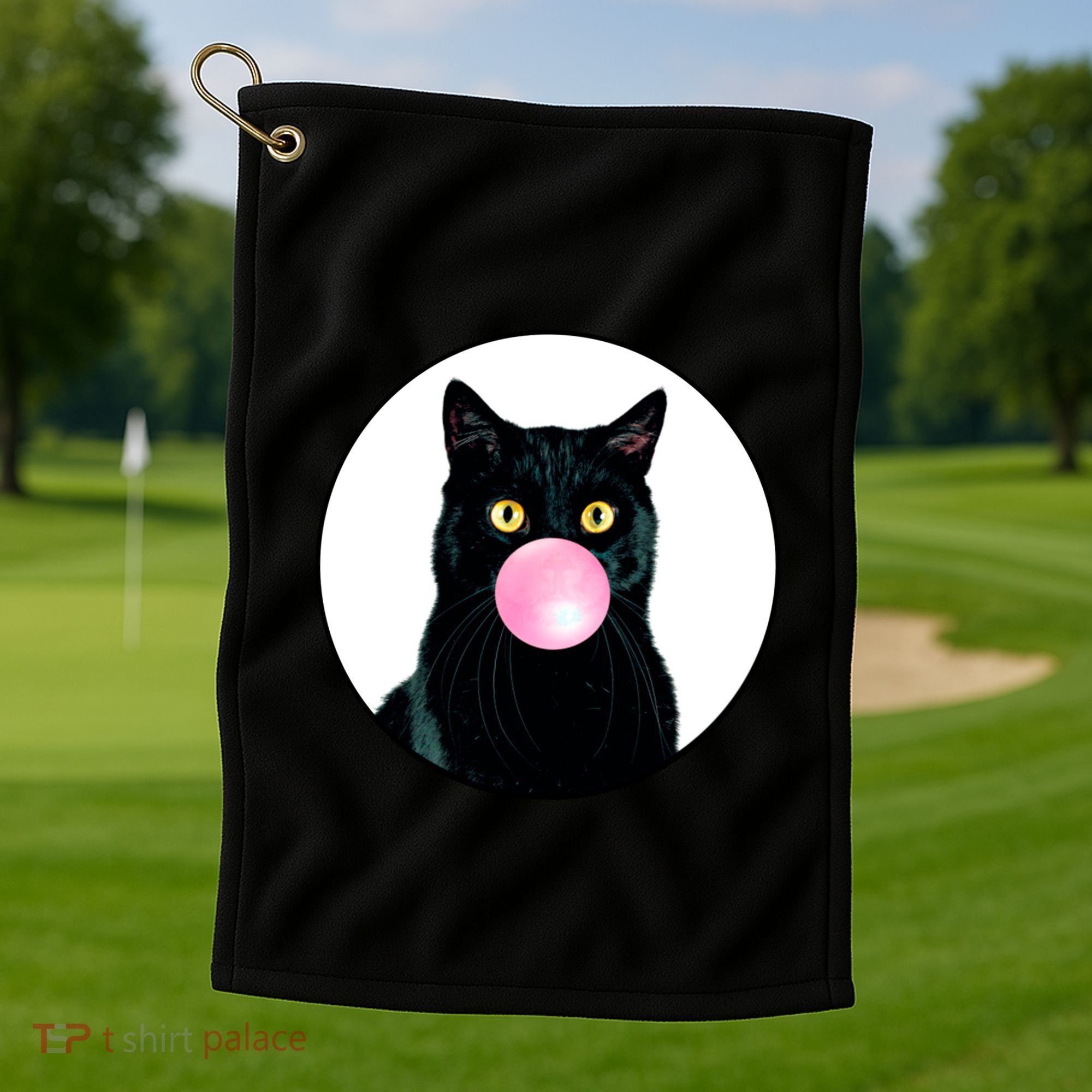 Bubble Cat Golf Towel
