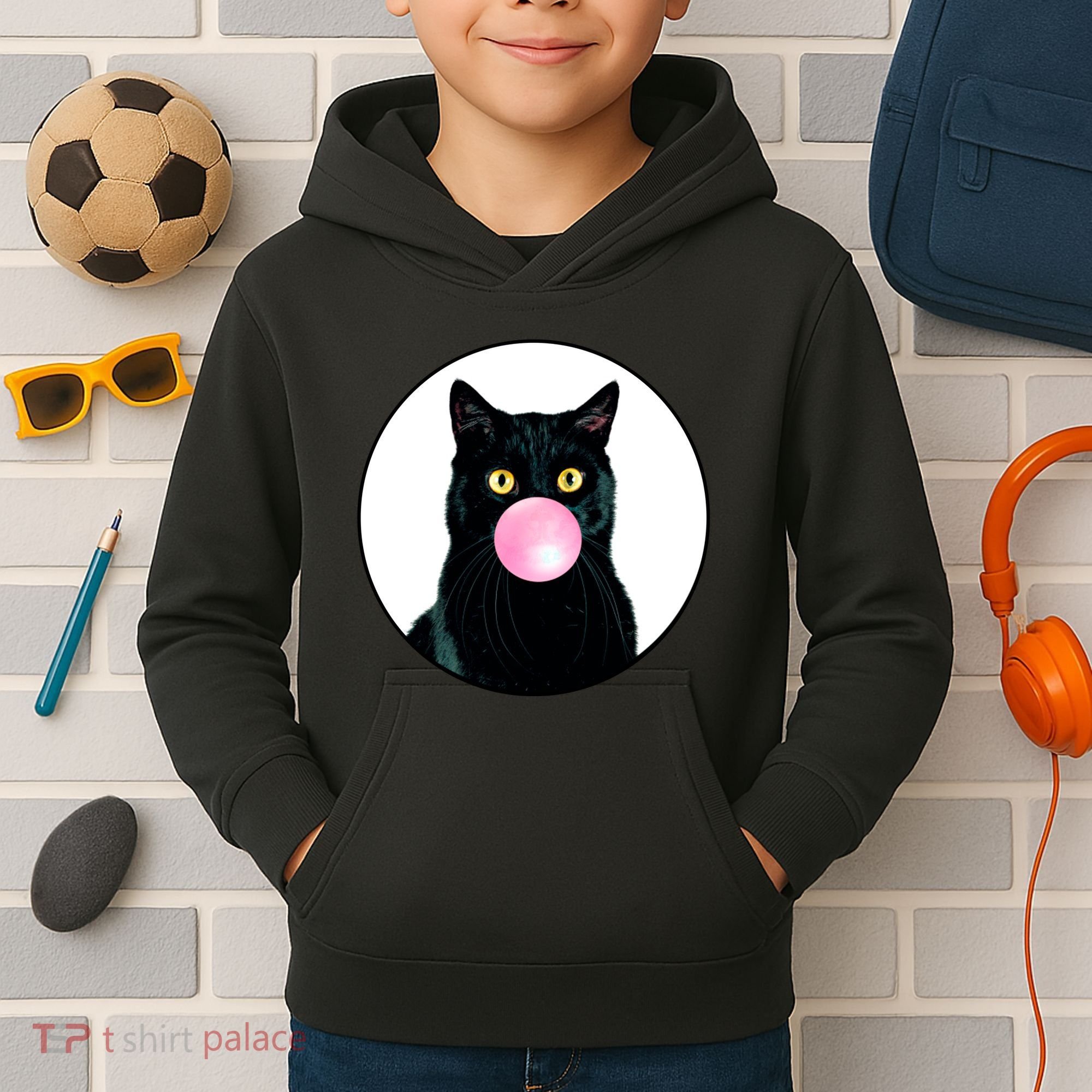 Bubble Cat Kids Hoodie