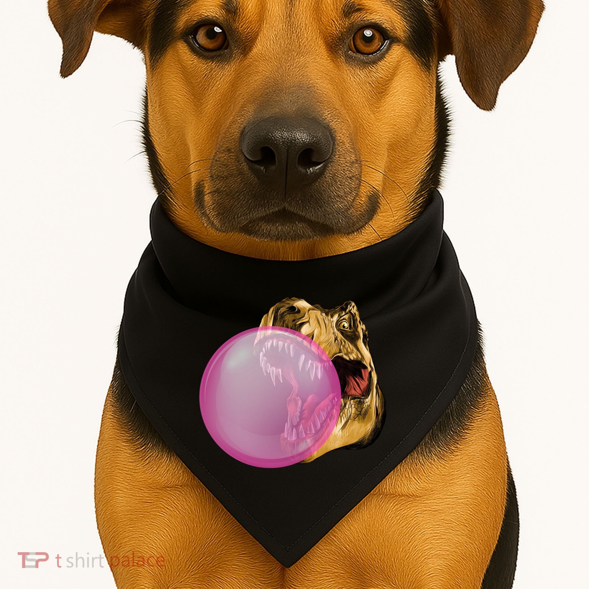 Bubble Gum T-Rex USA-Made Doggie Bandana