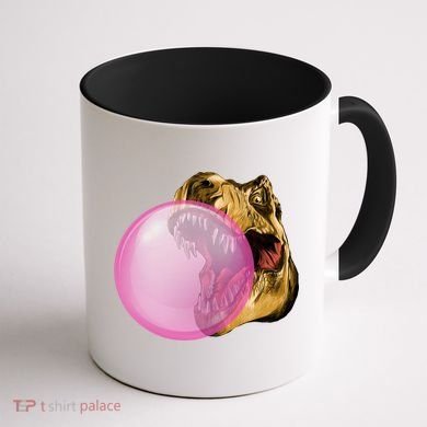 Bubble Gum T-Rex Coffee Mug back