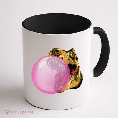 Bubble Gum T-Rex Coffee Mug back