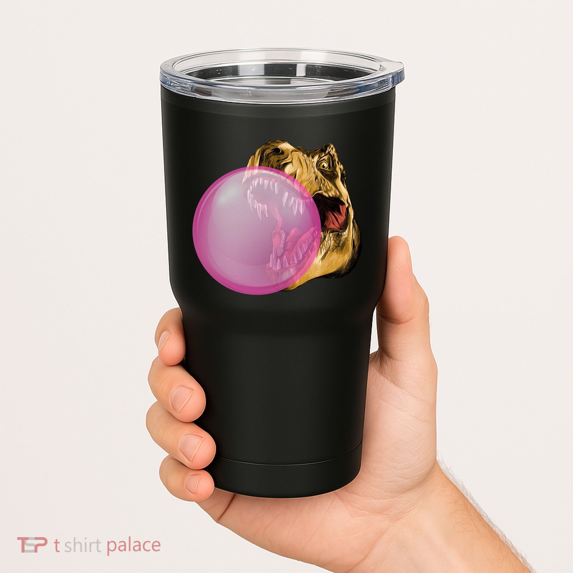 Bubble Gum T-Rex Tumbler