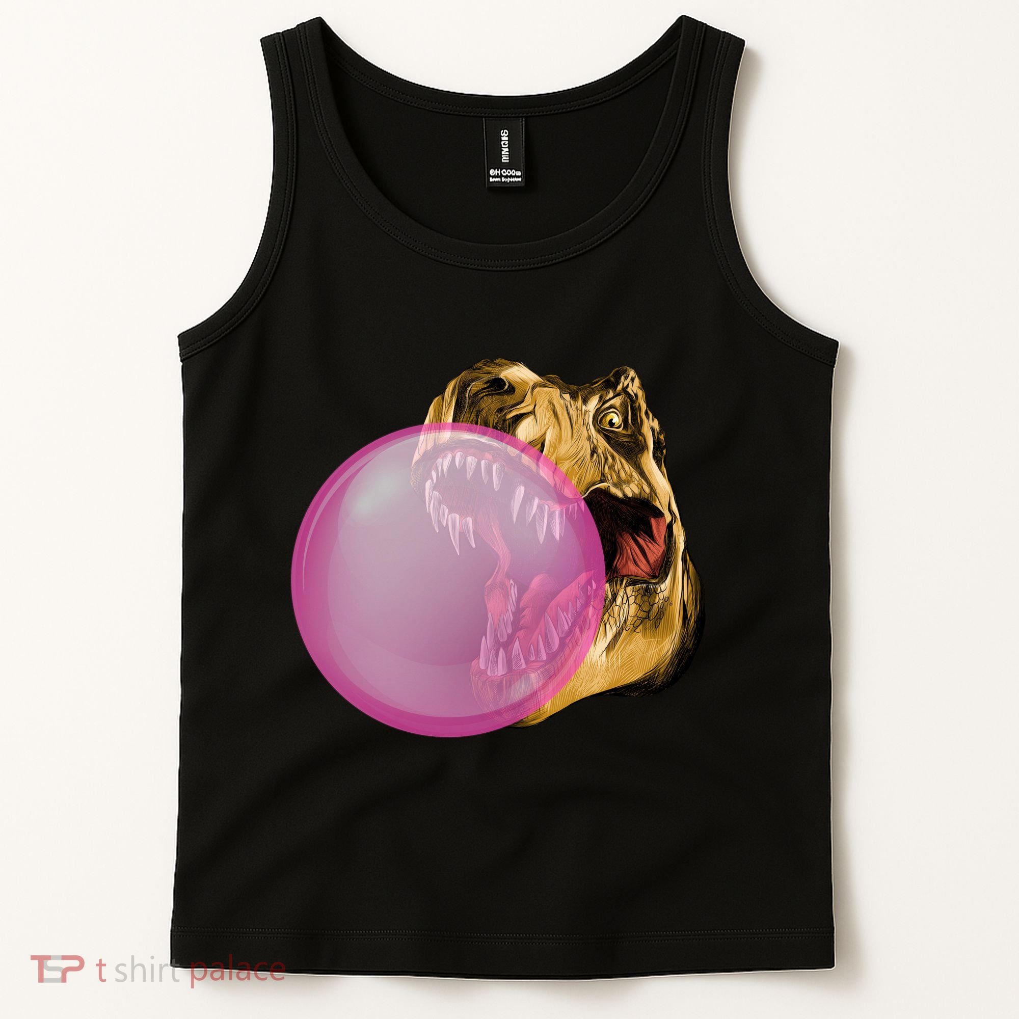 Bubble Gum T-Rex Tank Top