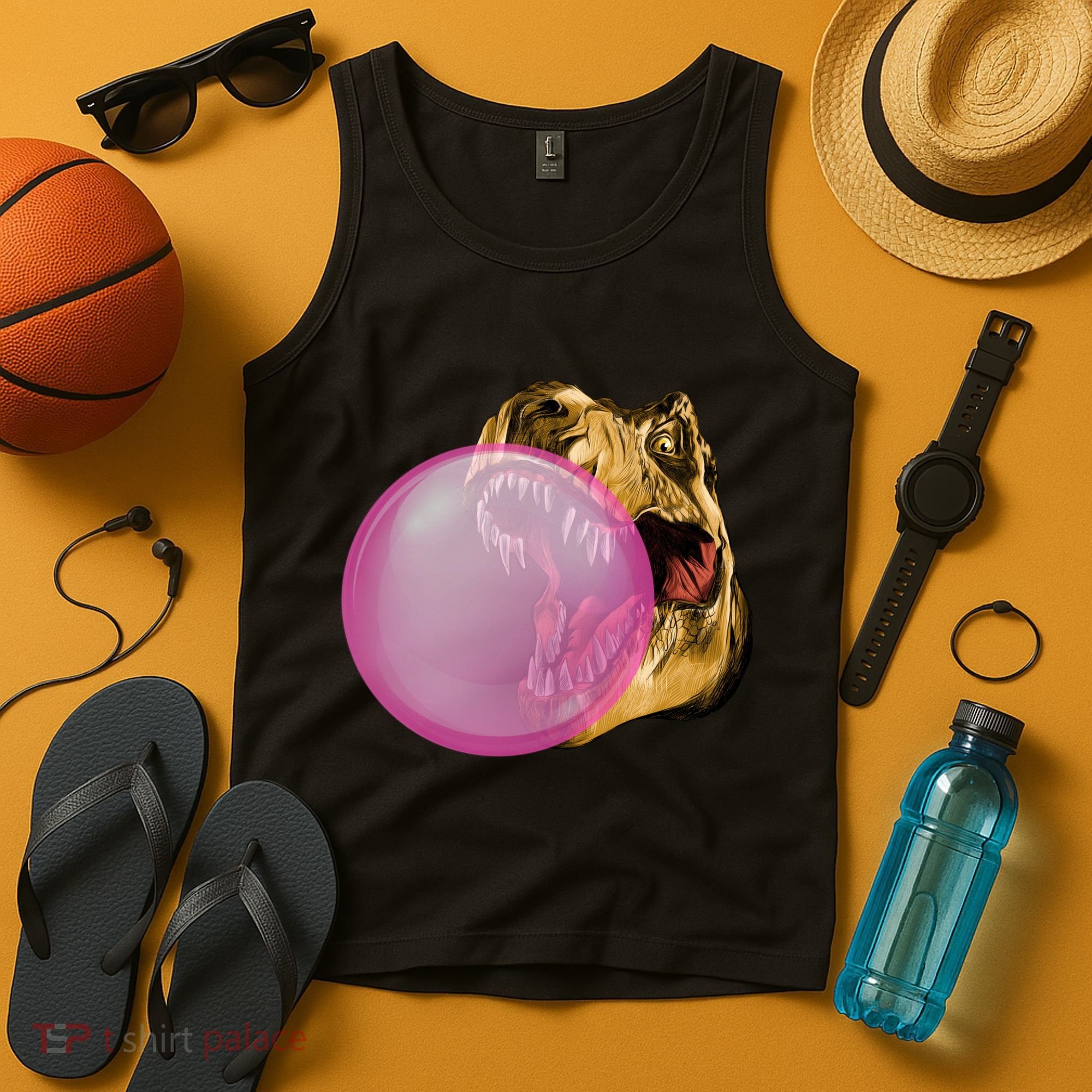 Bubble Gum T-Rex Tank Top