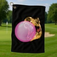 Bubble Gum T-Rex Golf Towel thumb 1