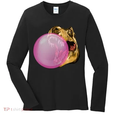 Bubble Gum T-Rex Women's Long Sleeve Shirt