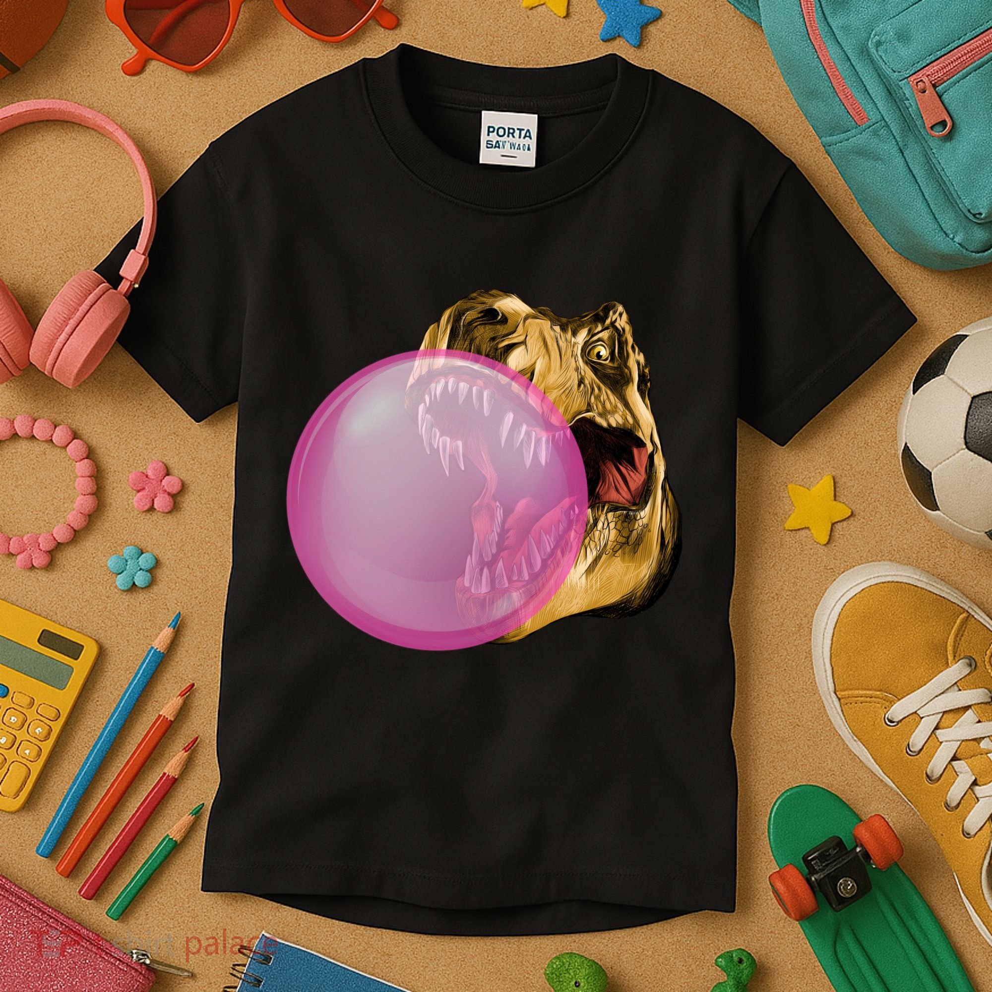 Bubble Gum T-Rex Kids T-Shirt