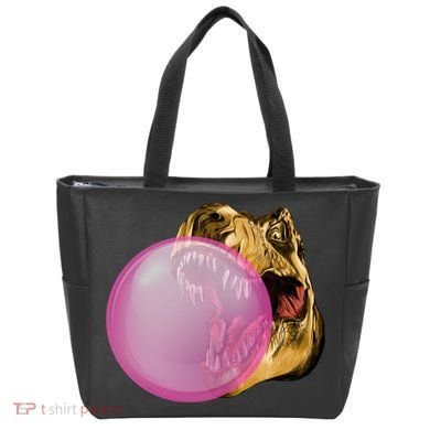 Bubble Gum T-Rex Tote Bag