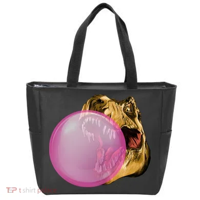 Bubble Gum T-Rex Tote Bag