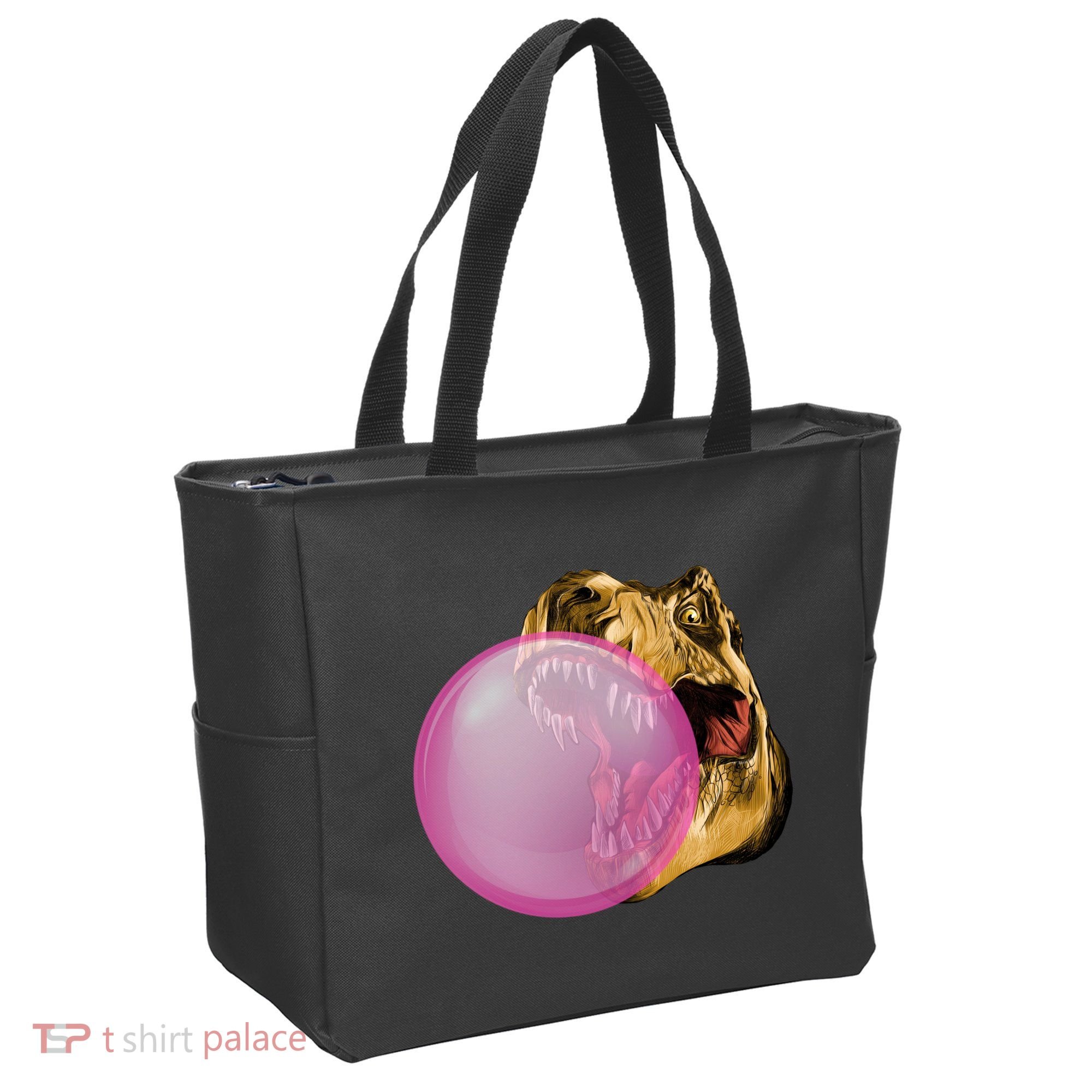 Bubble Gum T-Rex Tote Bag