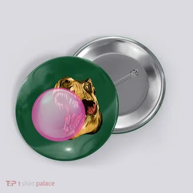 Bubble Gum T-Rex Button
