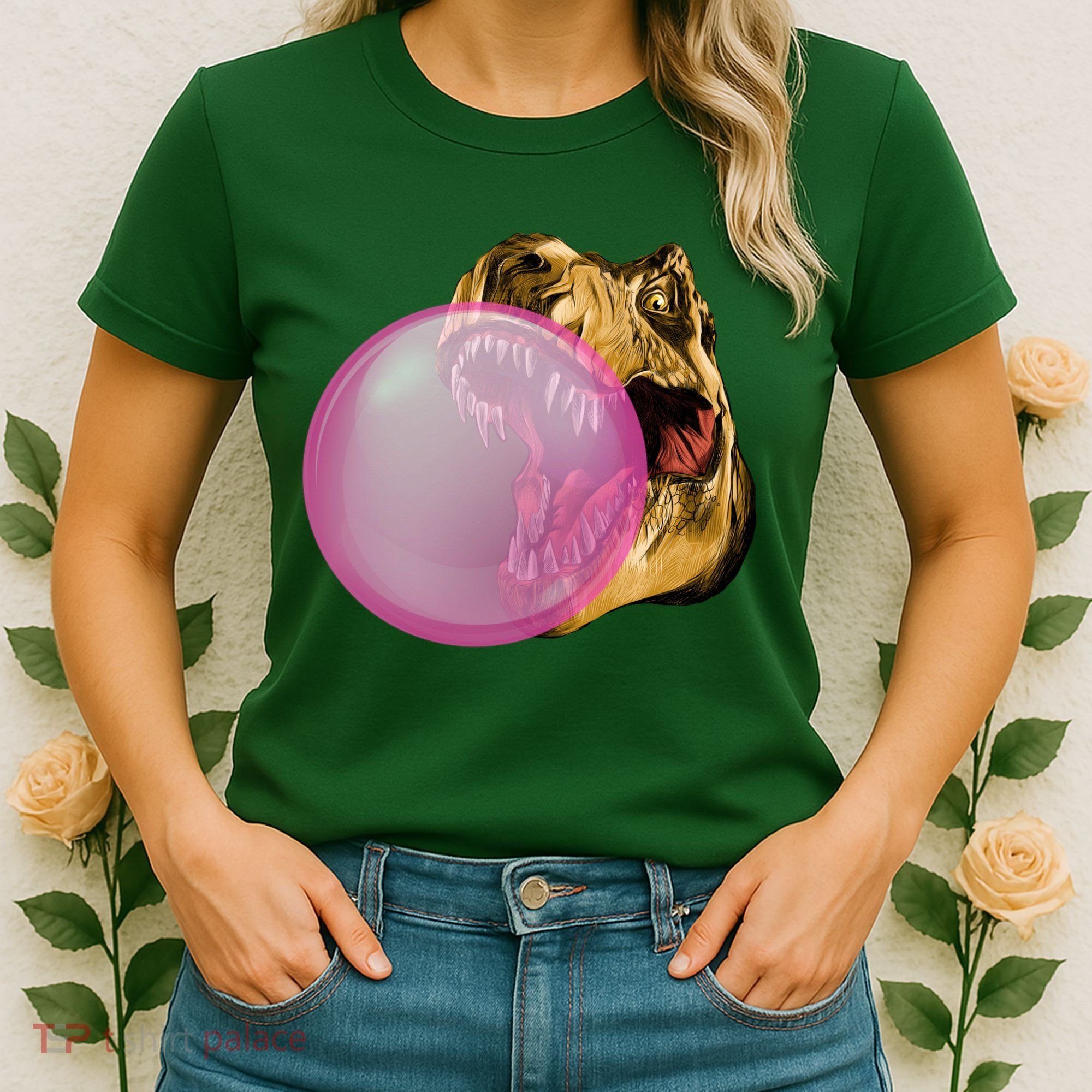Bubble Gum T-Rex Women's T-Shirt