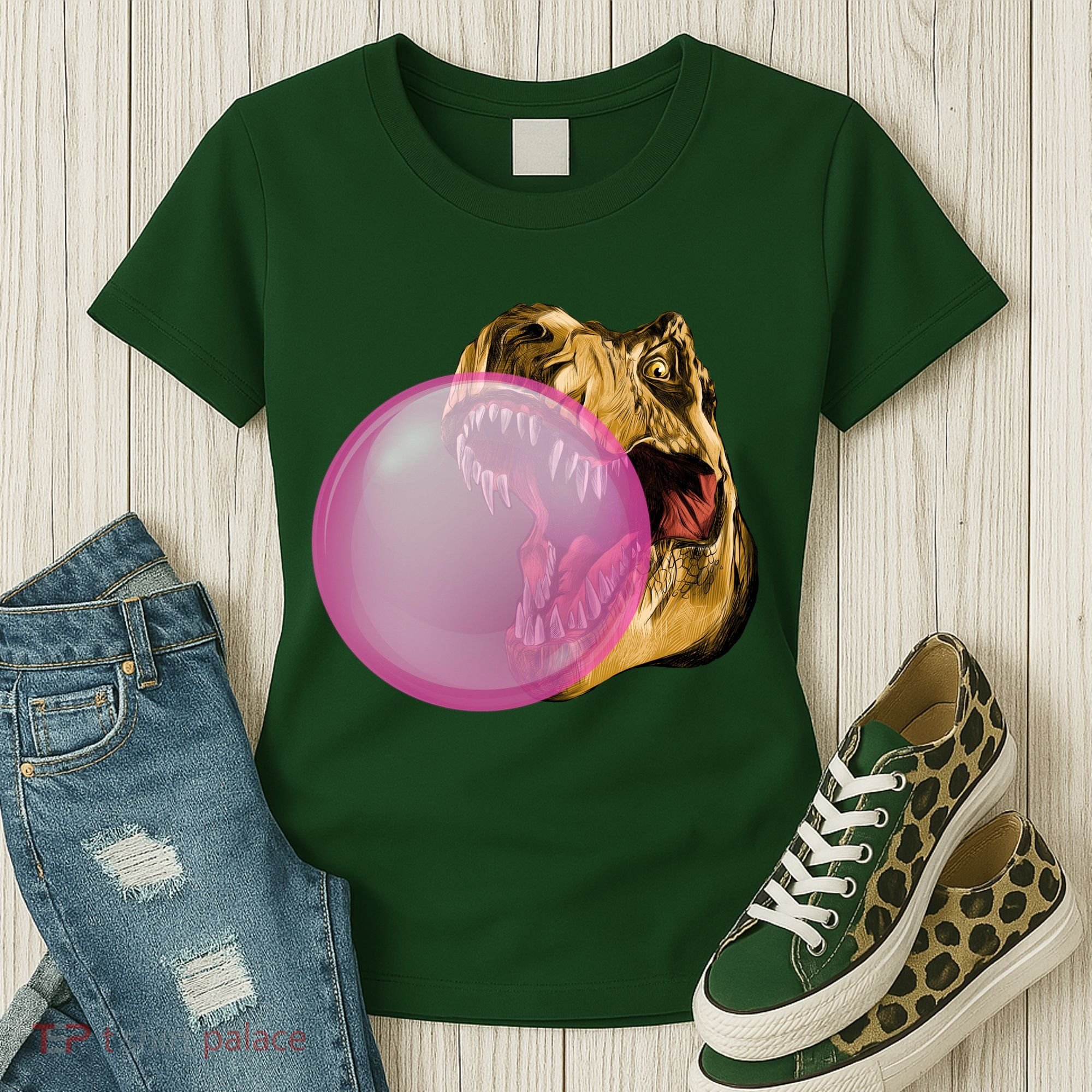 Bubble Gum T-Rex Women's T-Shirt