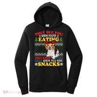 Beagle Ugly Christmas They See You're Eating Xmas Gift Women's Hoodie thumb 0