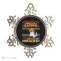 Beagle Ugly Christmas They See You're Eating Xmas Gift Ornament thumb 0