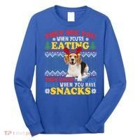 Beagle Ugly Christmas They See You're Eating Xmas Gift Long Sleeve Shirt thumb 0