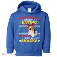 Beagle Ugly Christmas They See You're Eating Xmas Gift Toddler Hoodie thumb 0