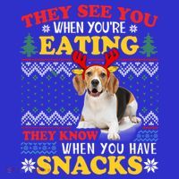 Beagle Ugly Christmas They See You're Eating Xmas Gift Toddler Hoodie thumb 2