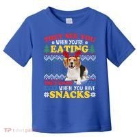 Beagle Ugly Christmas They See You're Eating Xmas Gift Toddler T-Shirt thumb 0