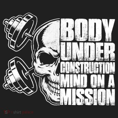 Body Under Construction Mind On A Mission Fitness Lovers Comfort Colors Boxy T-Shirt