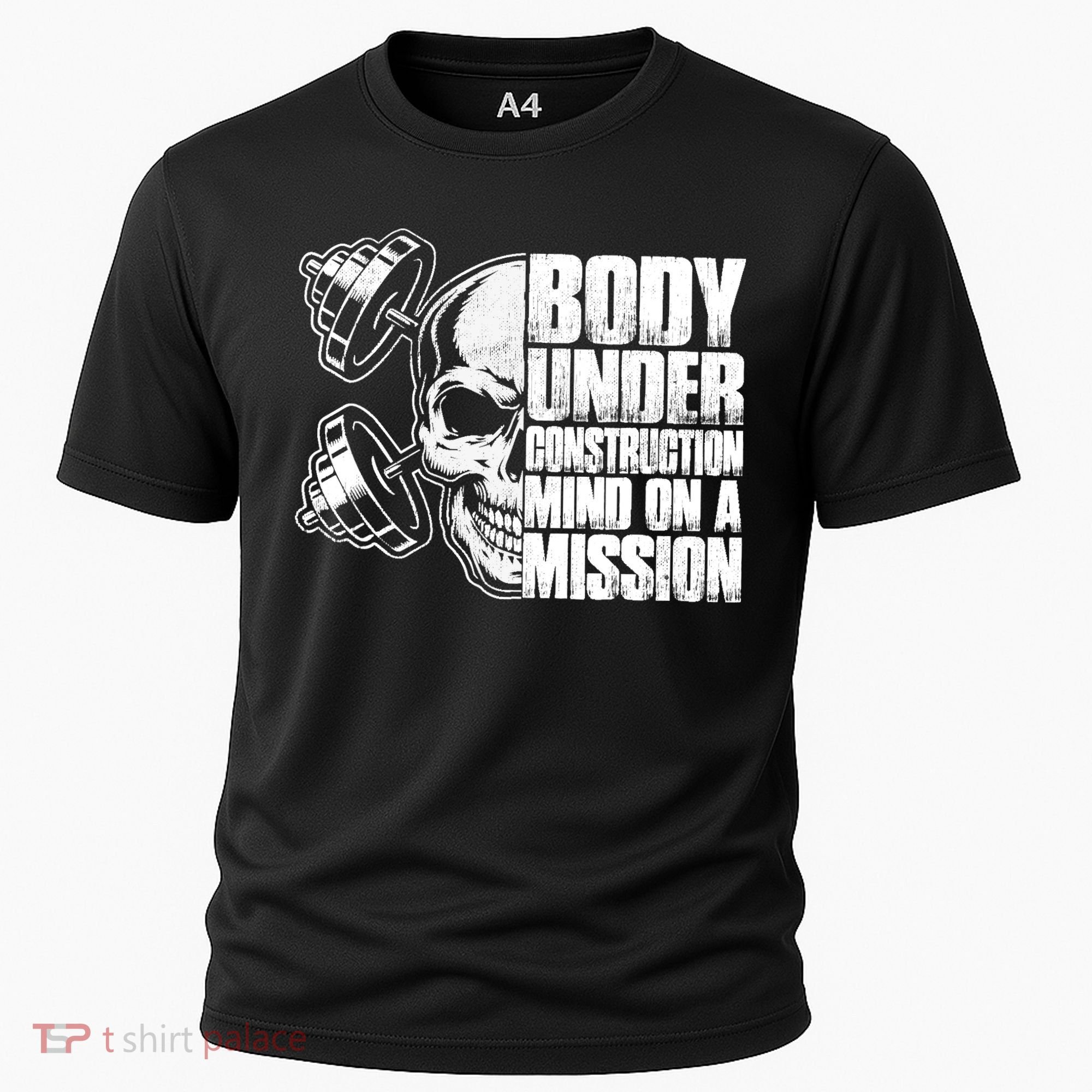 Body Under Construction Mind On A Mission Fitness Lovers Cooling Performance Crew T-Shirt