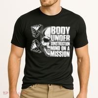 Body Under Construction Mind On A Mission Fitness Lovers Cooling Performance Crew T-Shirt thumb 2