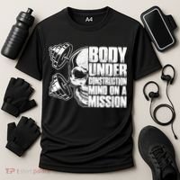 Body Under Construction Mind On A Mission Fitness Lovers Cooling Performance Crew T-Shirt thumb 3