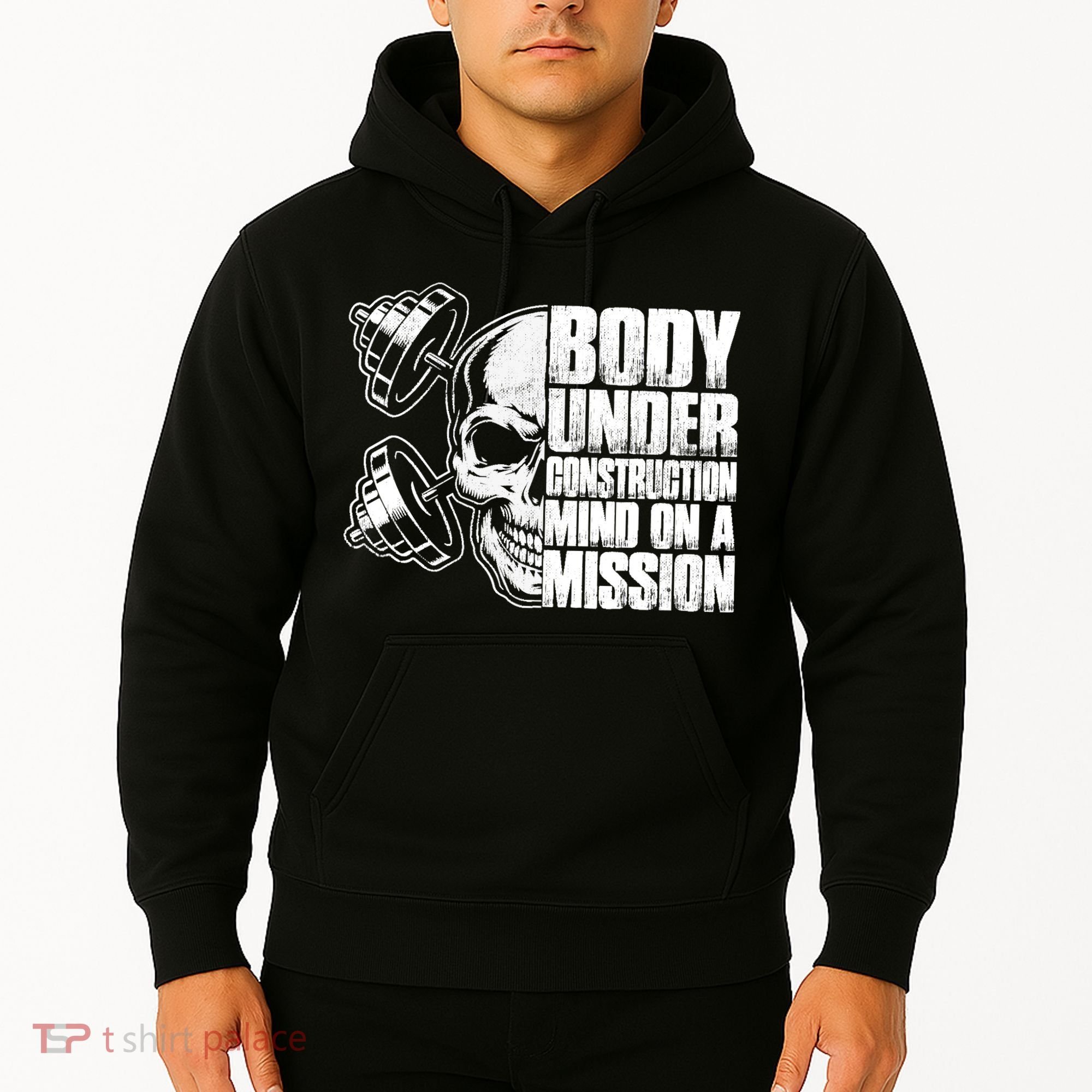 Body Under Construction Mind On A Mission Fitness Lovers Hoodie