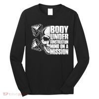 Body Under Construction Mind On A Mission Fitness Lovers Long Sleeve Shirt thumb 0
