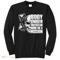 Body Under Construction Mind On A Mission Fitness Lovers Sweatshirt thumb 0