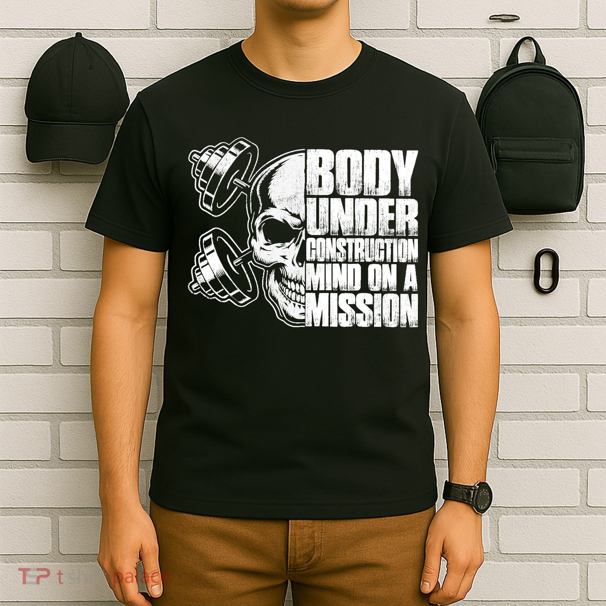 Body Under Construction Mind On A Mission Fitness Lovers T-Shirt
